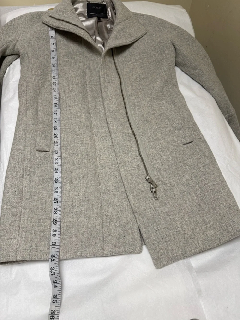 J.Crew Gray Cocoon Wool Coat in Italian Stadium-Cloth💥 - Picture 4 of 13